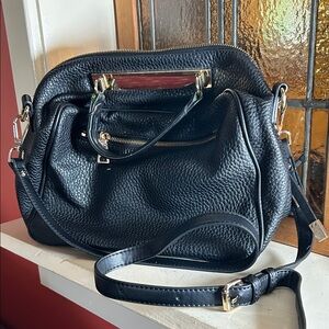Urban Expressions Black Textured Shoulder Bag